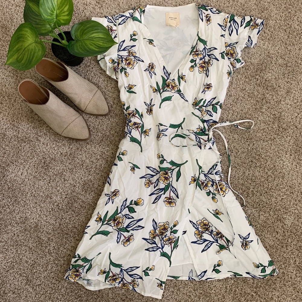Spring wrap dress from Francesca’s
